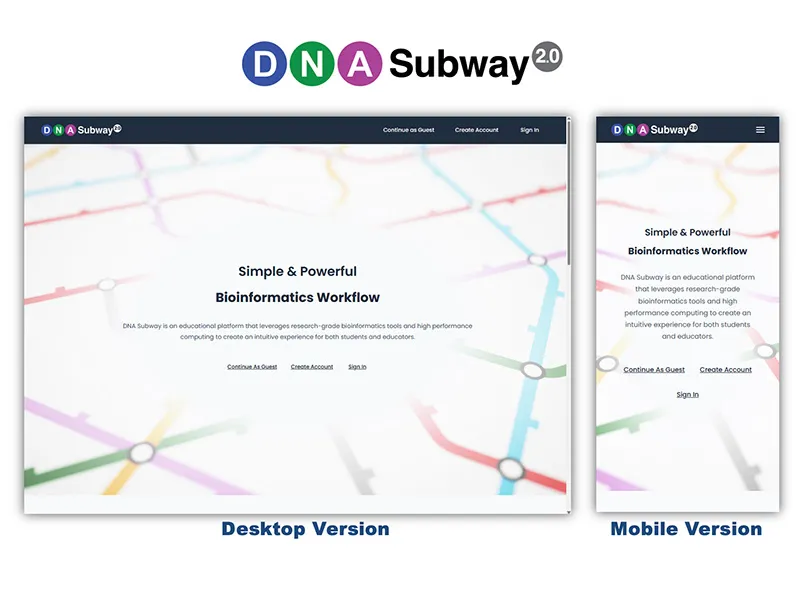 DNA Subway 2.0 logo desktop and mobile